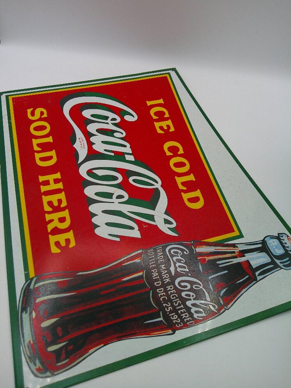 Ice Cold Coca-Cola Sold Here 1990 Metal Sign Retro Vintage 17x12" Coke Soda